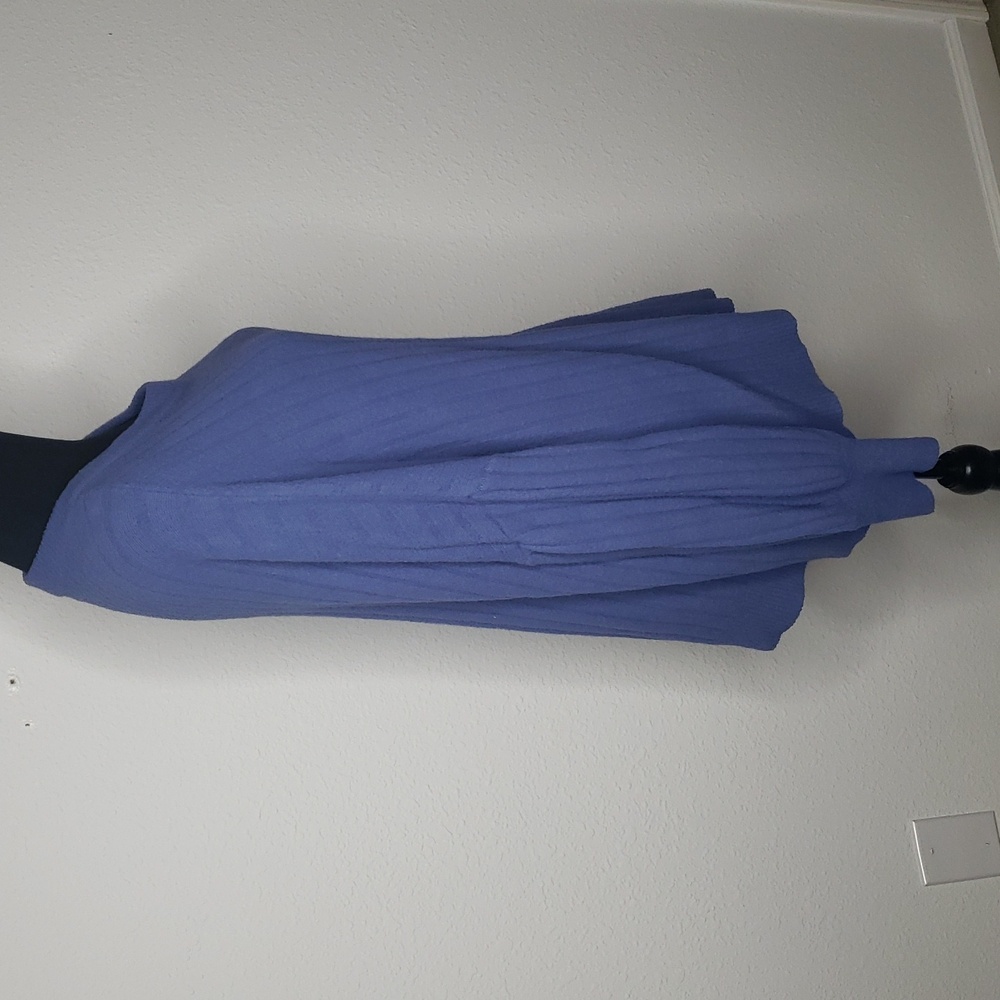Aerie Womens Butter Cream Crew Neck Slouchy Thick Sweater Size L Oversized Blue - Picture 6 of 16